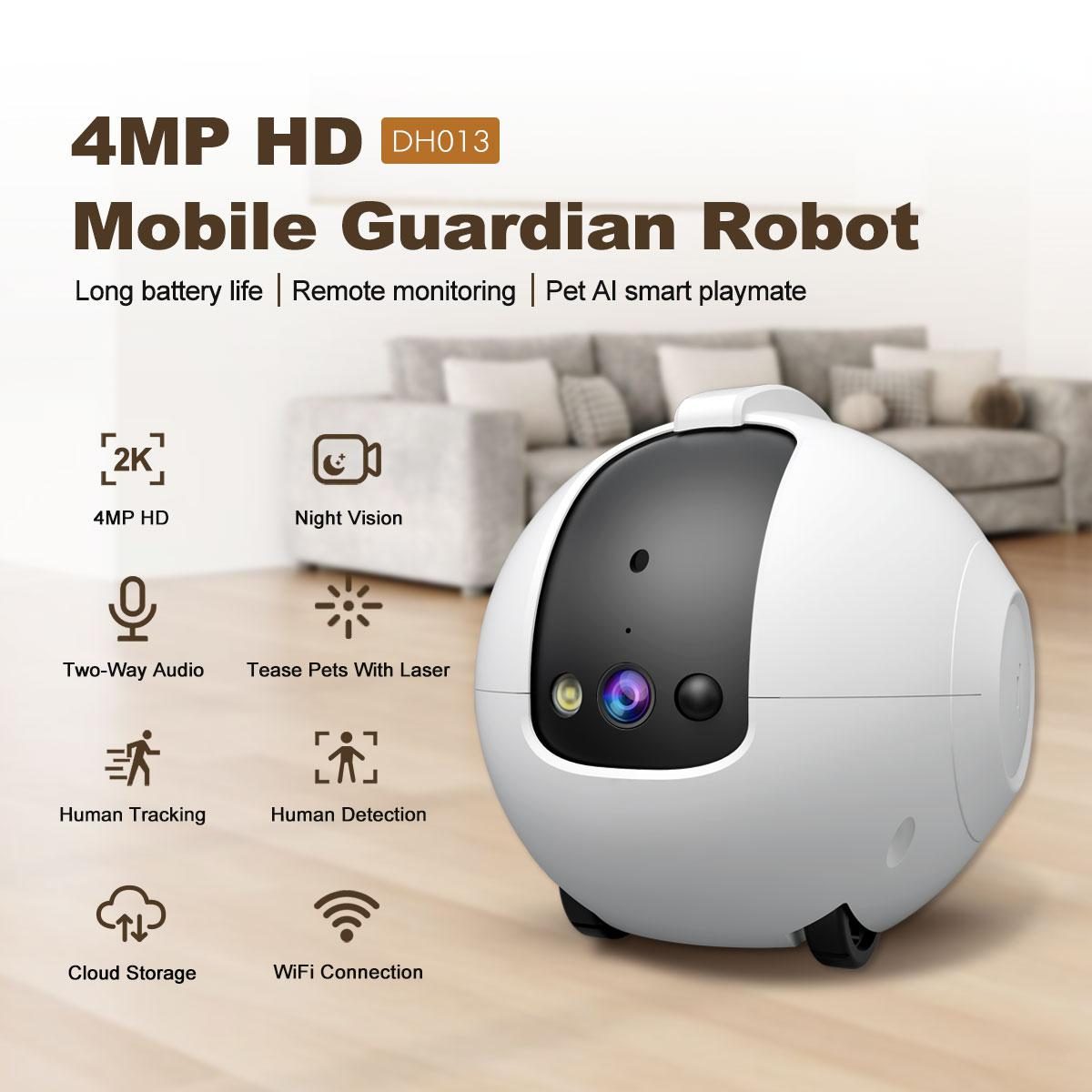 4MP Ultra-HD camera pet robot